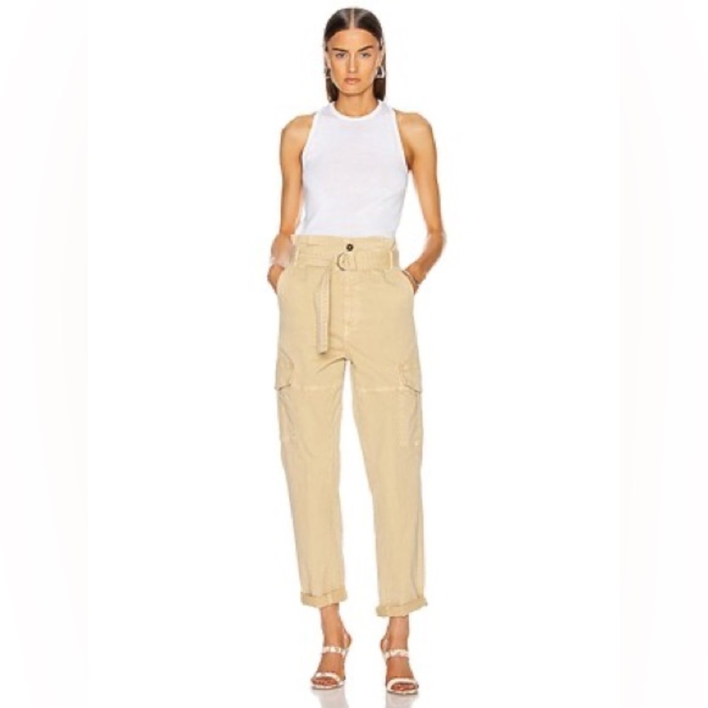 Frame • safari belted high waisted cargo pants